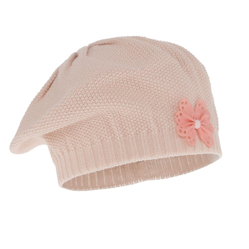 Beret automne/printemps fille, rose, Costanza