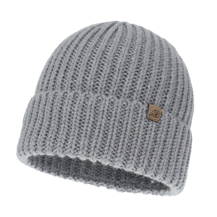 Bonnet d'hiver homme, gris clair, avec laine mérinos, Berno