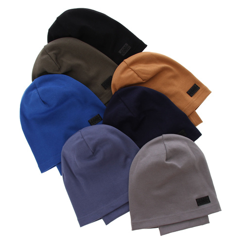 Jongens herfst/lente set muts en buissjaal, zwart, katoenen, Frizi