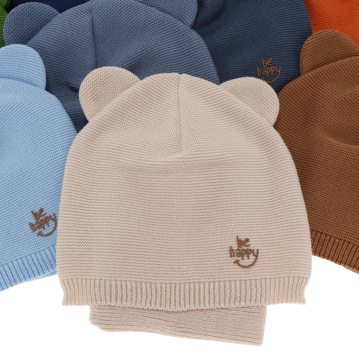 Ensemble automne/printemps garçon: bonnet et snood, met katoen, bleu marine, Ludvic