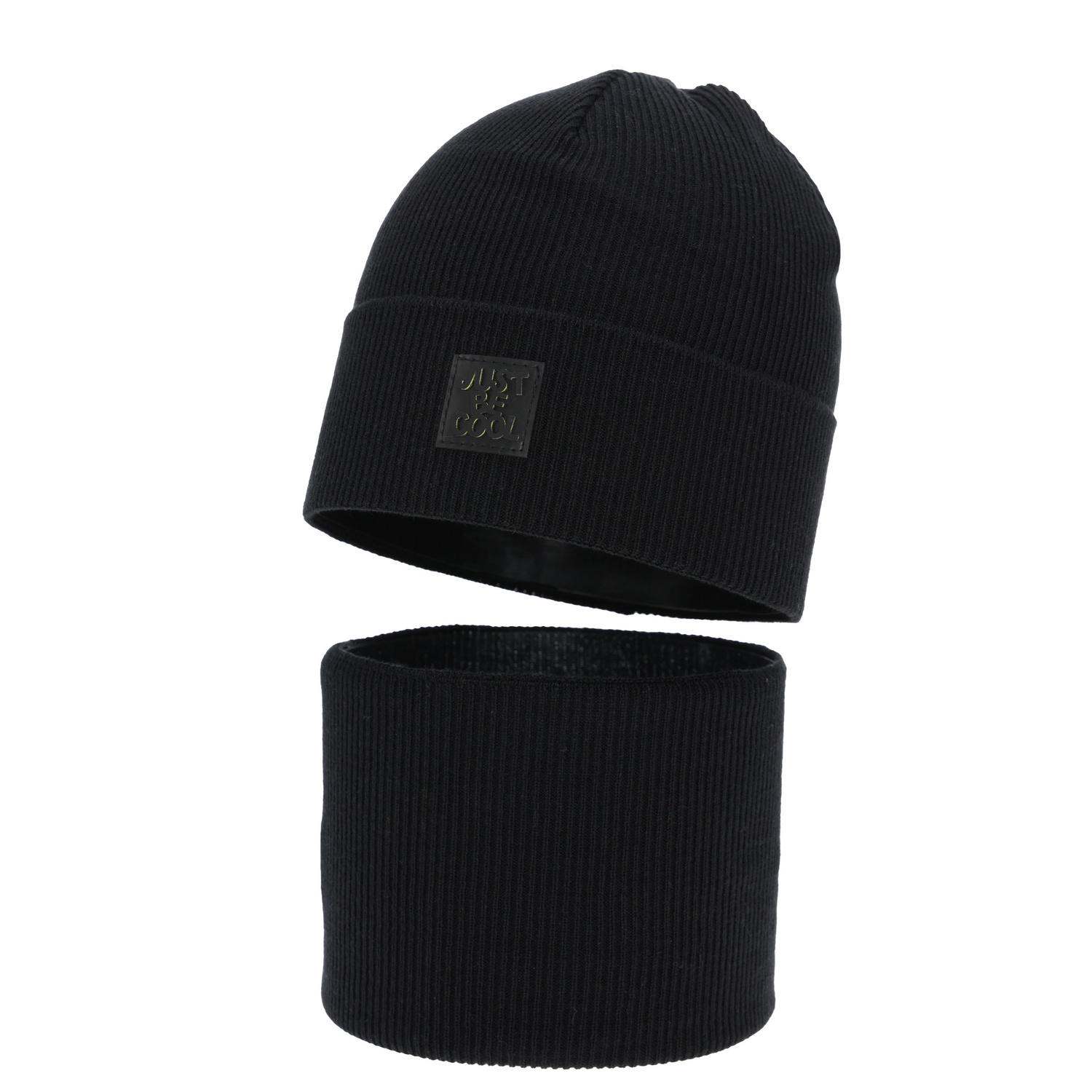 Jongens herfst/lente set (muts en buissjaal), met katoen, grijs, Jonas