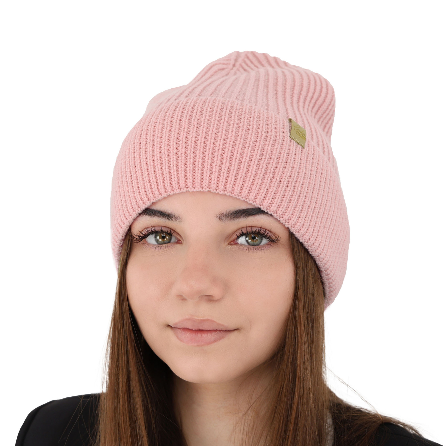 Dames wintermuts, roze, 100% Merino Wol, Isla