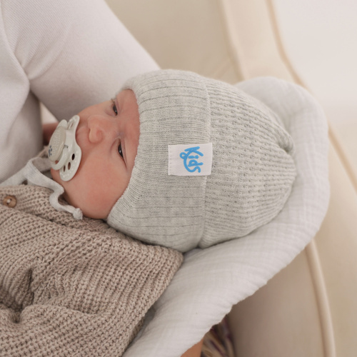 Bonnet automne/printemps garçon, bleu, avec liens, Galvani