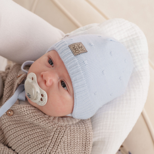 Bonnet automne/printemps garçon, gris, avec liens, Cody