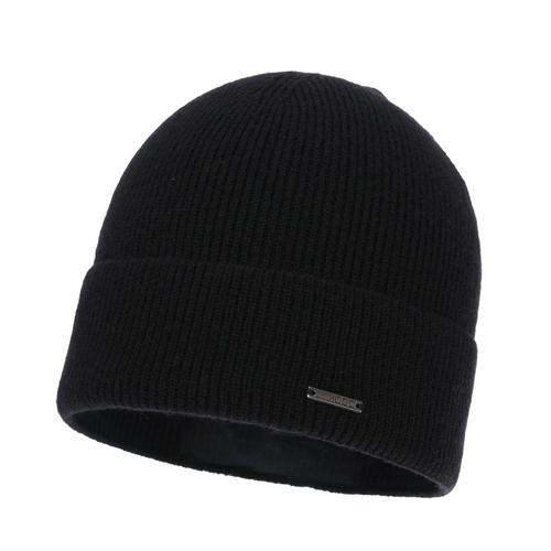 Dames herfst/winter muts, beige, met merinowol en kasjmier, Sindra