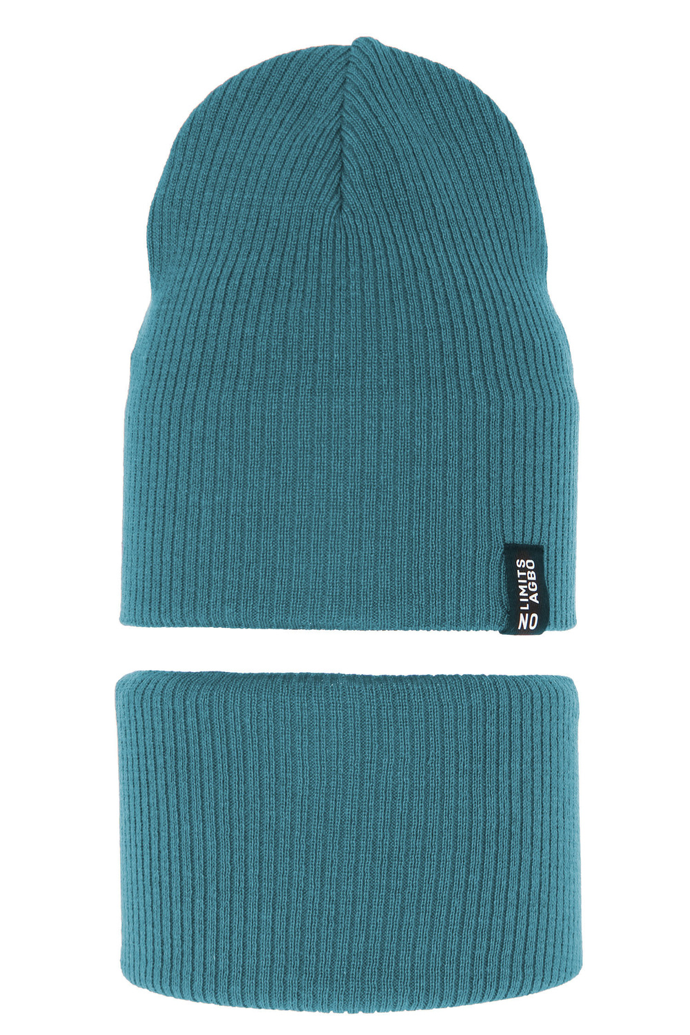 Jongens herfst/lente set muts en buissjaal, met katoen, blauw, Tunis