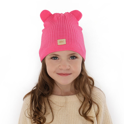 Bonnet automne/printemps fille, met katoen, grise, Clarisa