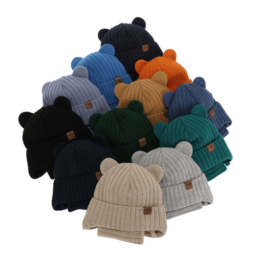 Ensemble d'hiver garçon: bonnet et snood, gris, avec liens, Ferven