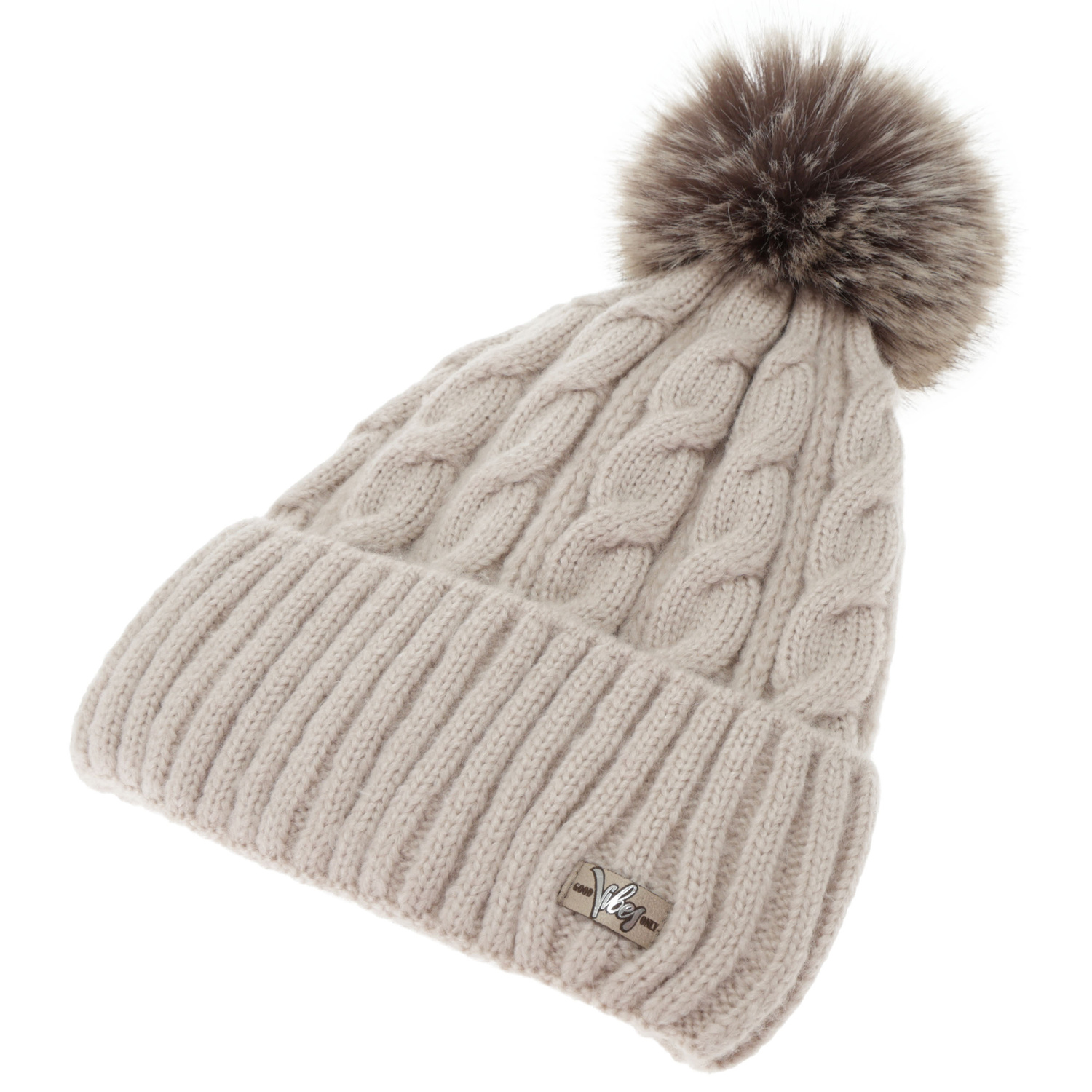 Dames winter set (muts en sjaal), camel, Lunetta