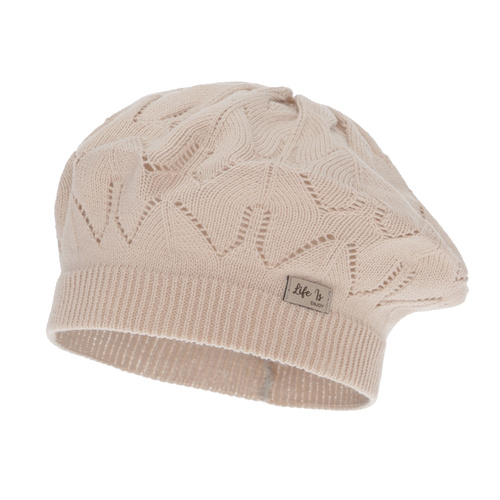 Meisjes herfst/lente beret, beige, Liveria