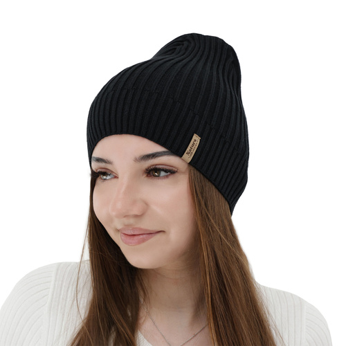 Dames muts voor lente, herfst, , met katoen, grijs, Mirona