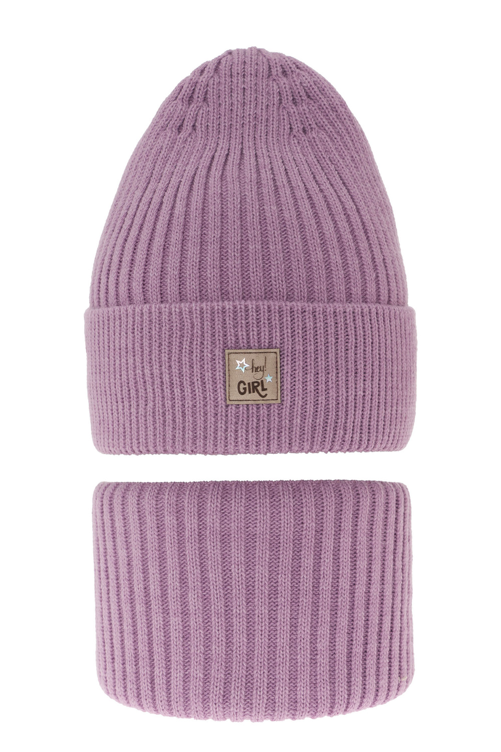 Ensemble d'hiver fille: bonnet et snood, violet, Georgina