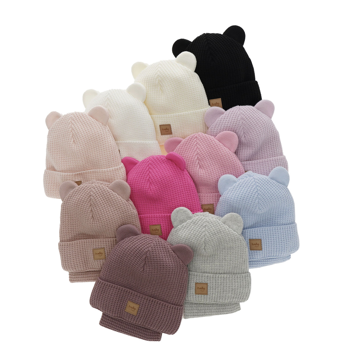 Ensemble d'hiver fille: bonnet et snood, rose, Harper