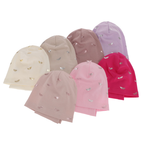 Ensemble automne/printemps fille: bonnet et snood, violet, en coton, Florena