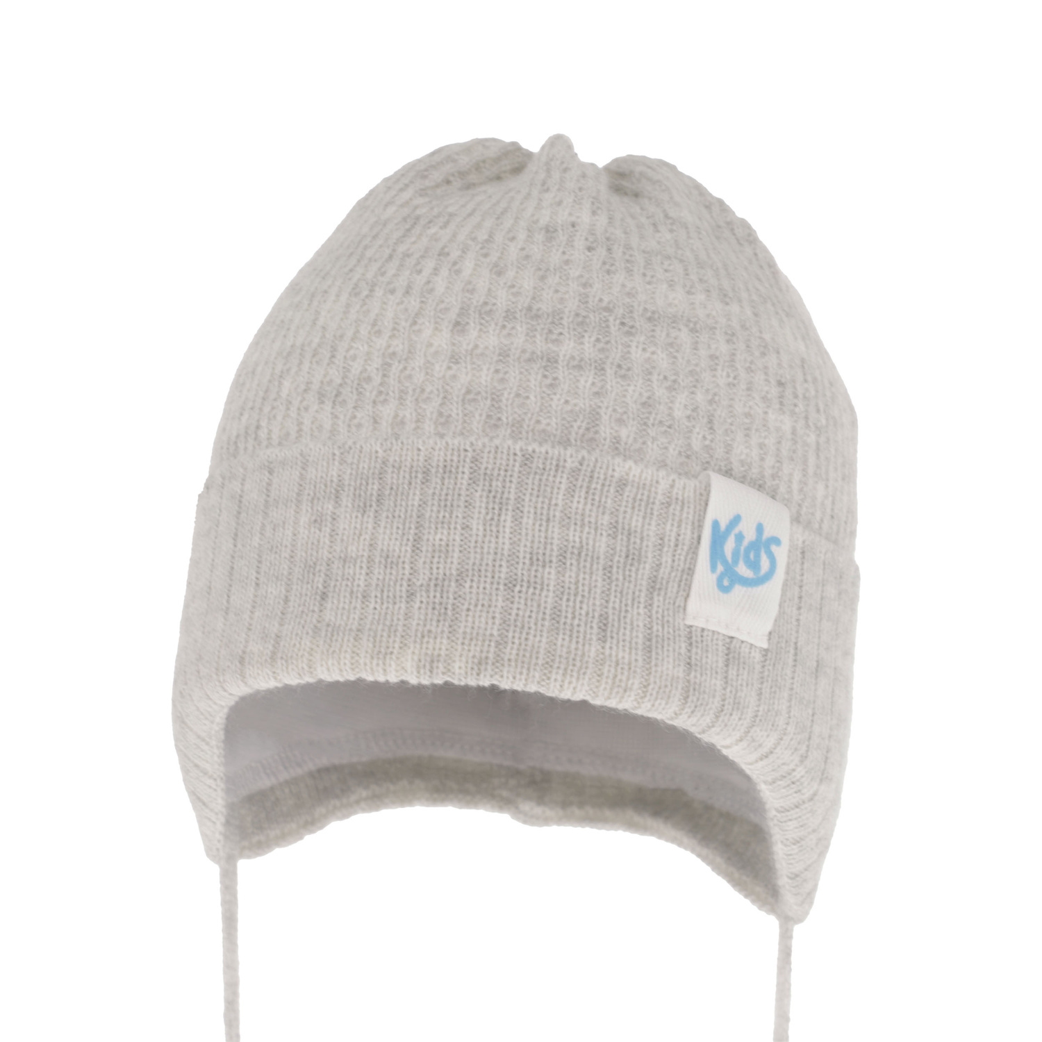 Bonnet automne/printemps garçon, gris clair, avec liens, Galvani