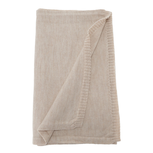 Dames wintersjaal, beige, 100% Merino Wol, Elonia