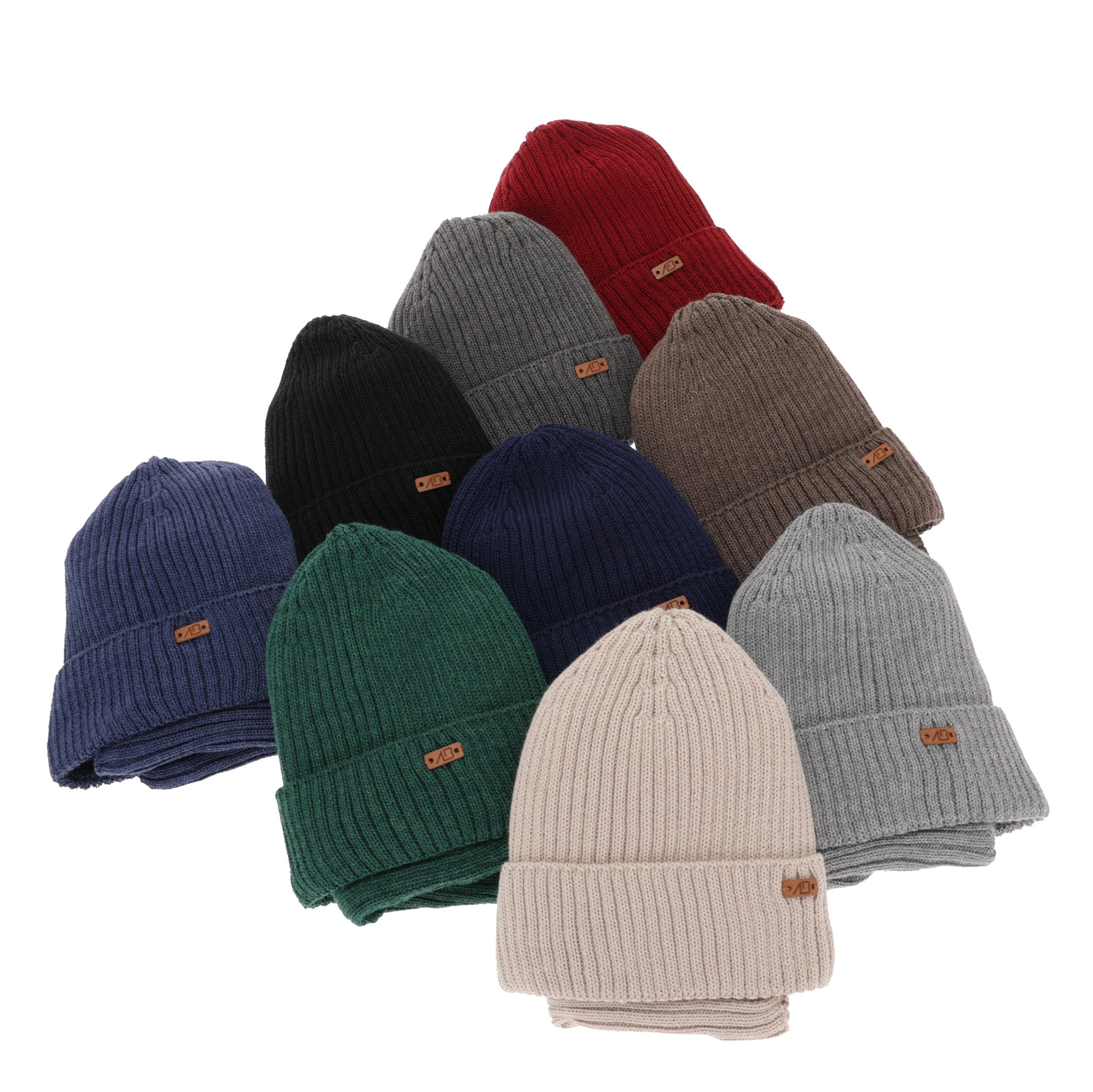 Ensemble d'hiver garçon: bonnet et snood, noir, doublé de polaire, avec laine mérinos, Palermo