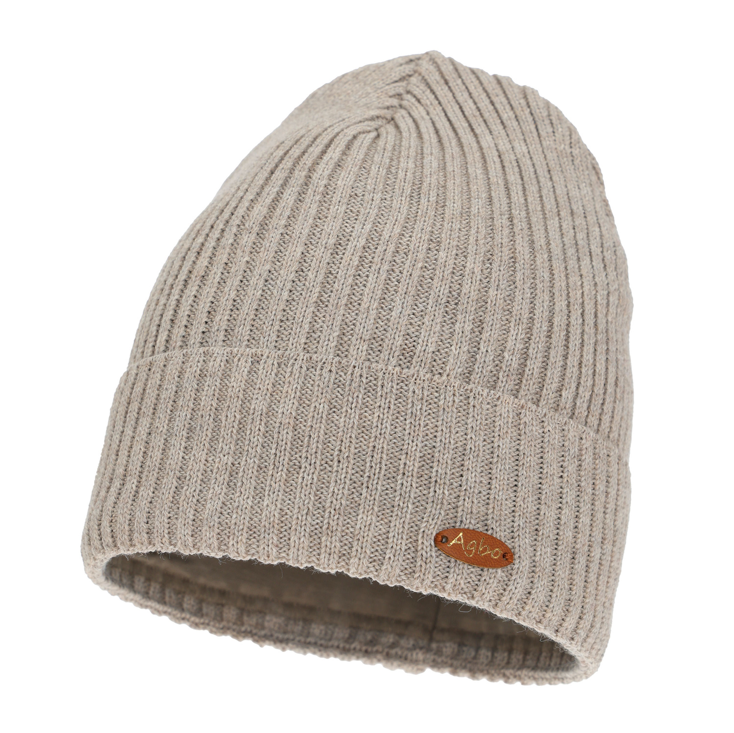 Beige dames wintermuts met merinowol Shila
