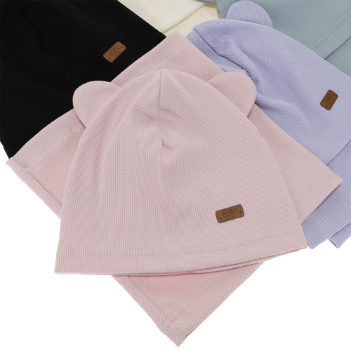 Meisjes herfst/lente set: muts en buissjaal, katoen, paars Georgea