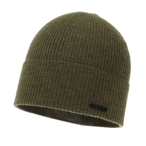 Bonnet automne/printemps homme, khaki, avec laine mérinos, Fleur