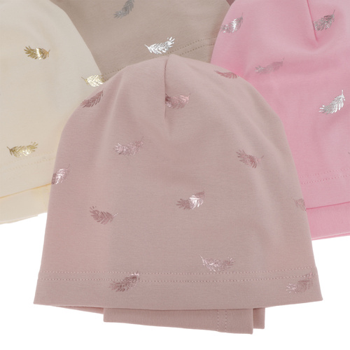 Ensemble automne/printemps fille: bonnet et snood, lavande, en coton, Florena