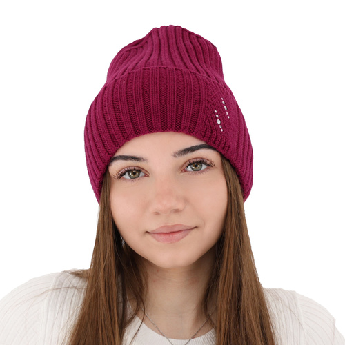 Bonnet d'hiver femme, brun, avec laine mérinos, Ariga