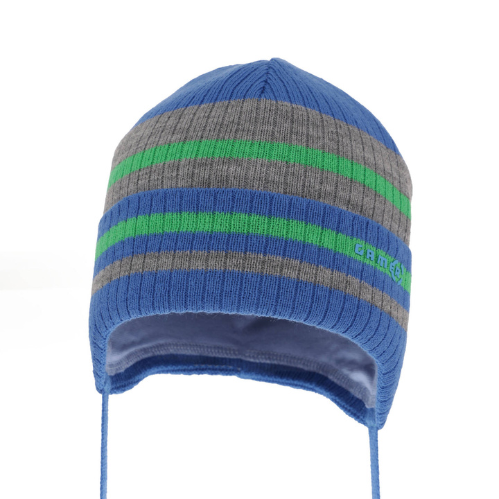 Bonnet automne/printemps garçon, bleu, avec liens, Oleander