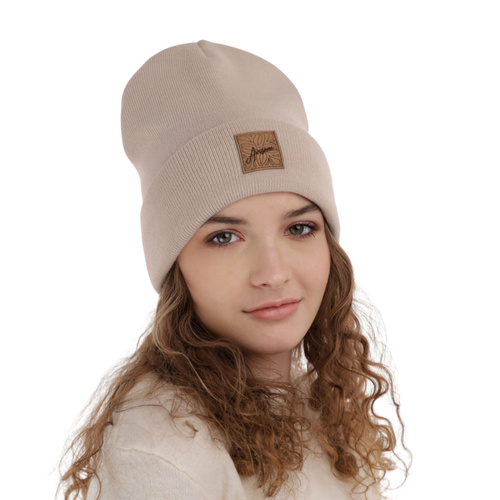 Bonnet d'hiver fille, beige, Bellona