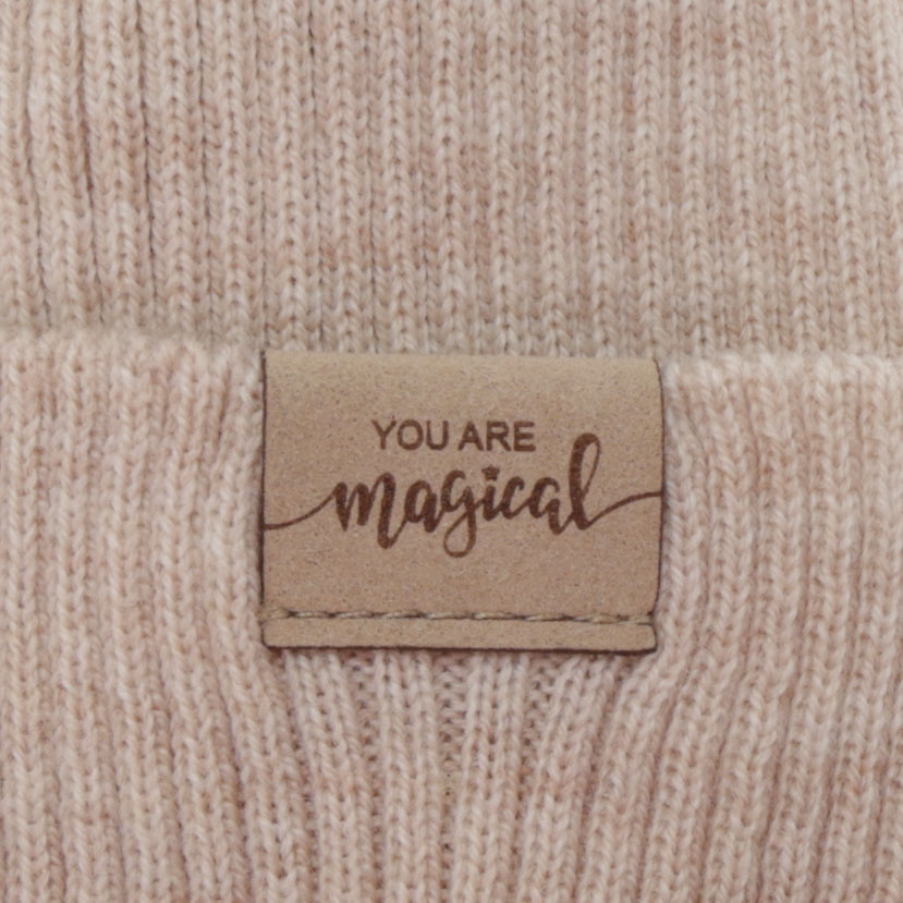 Meisjes herfst/lente set (muts en buissjaal), paars, 100% Merino Wol, Magenta