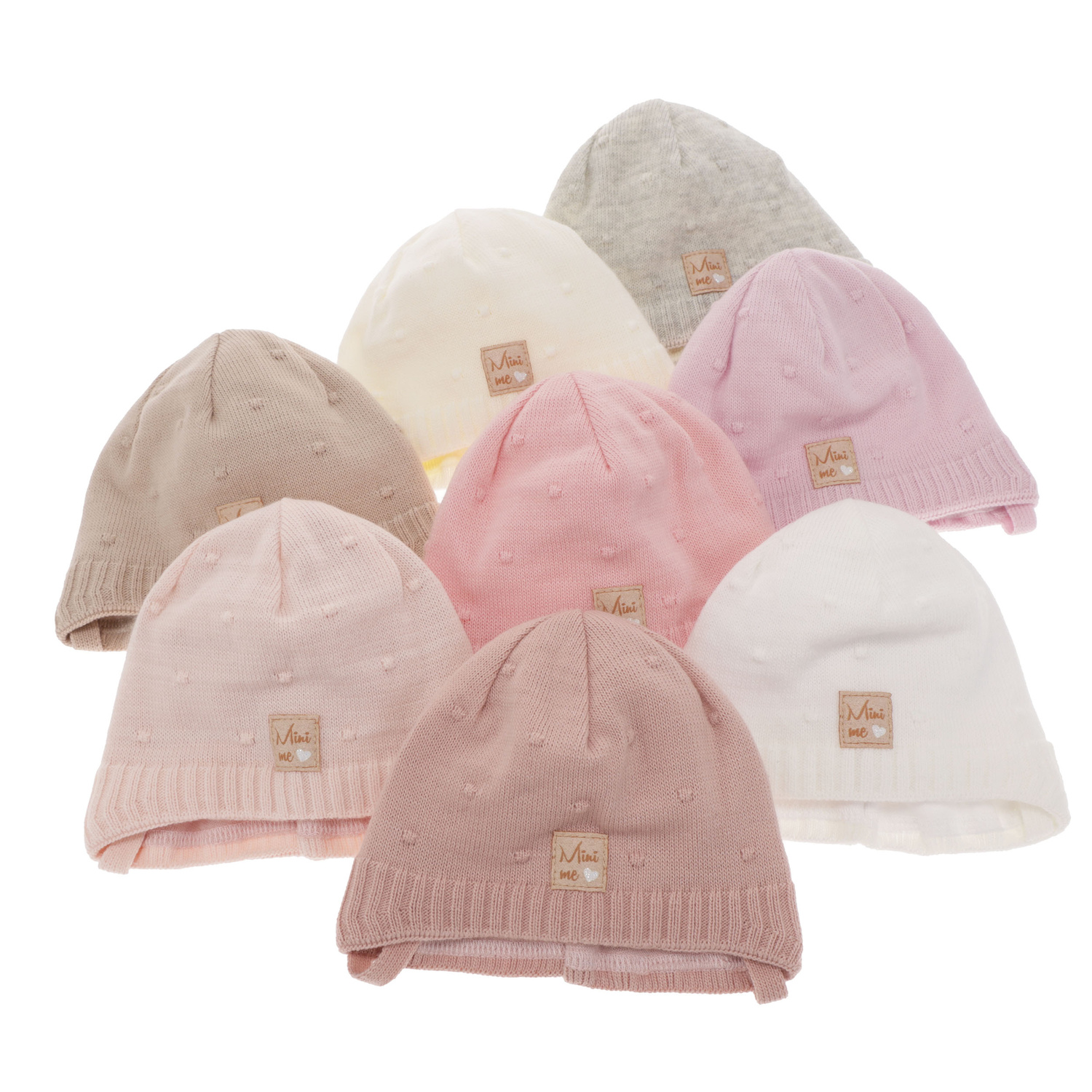 Bonnet automne/printemps fille, beige, avec liens, Celine