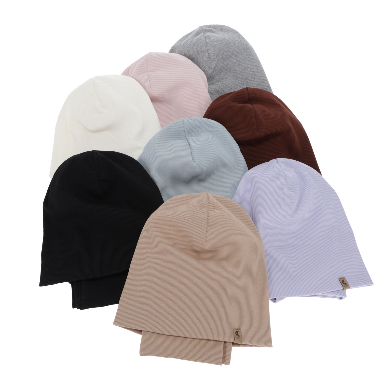 Meisjes herfst/lente set (muts en buissjaal), katoen, donkerbruin, Bravura