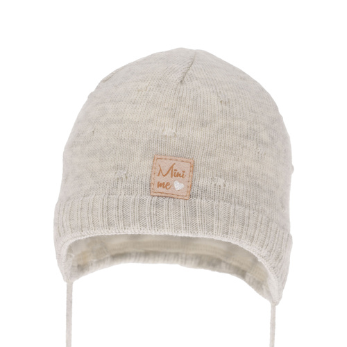 Bonnet automne/printemps fille, grigio, avec liens, Celine