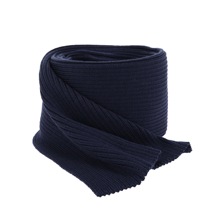 Écharpe d'hiver homme, bleu marine, 100% Laine Mérinos Extrafine, Brayan
