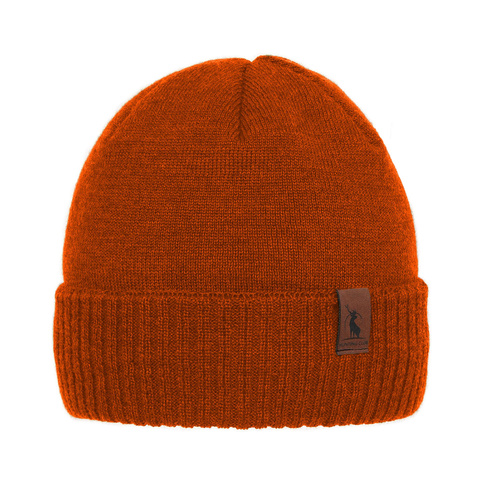 Heren wintermuts, oranje, met merinowol, Hogan