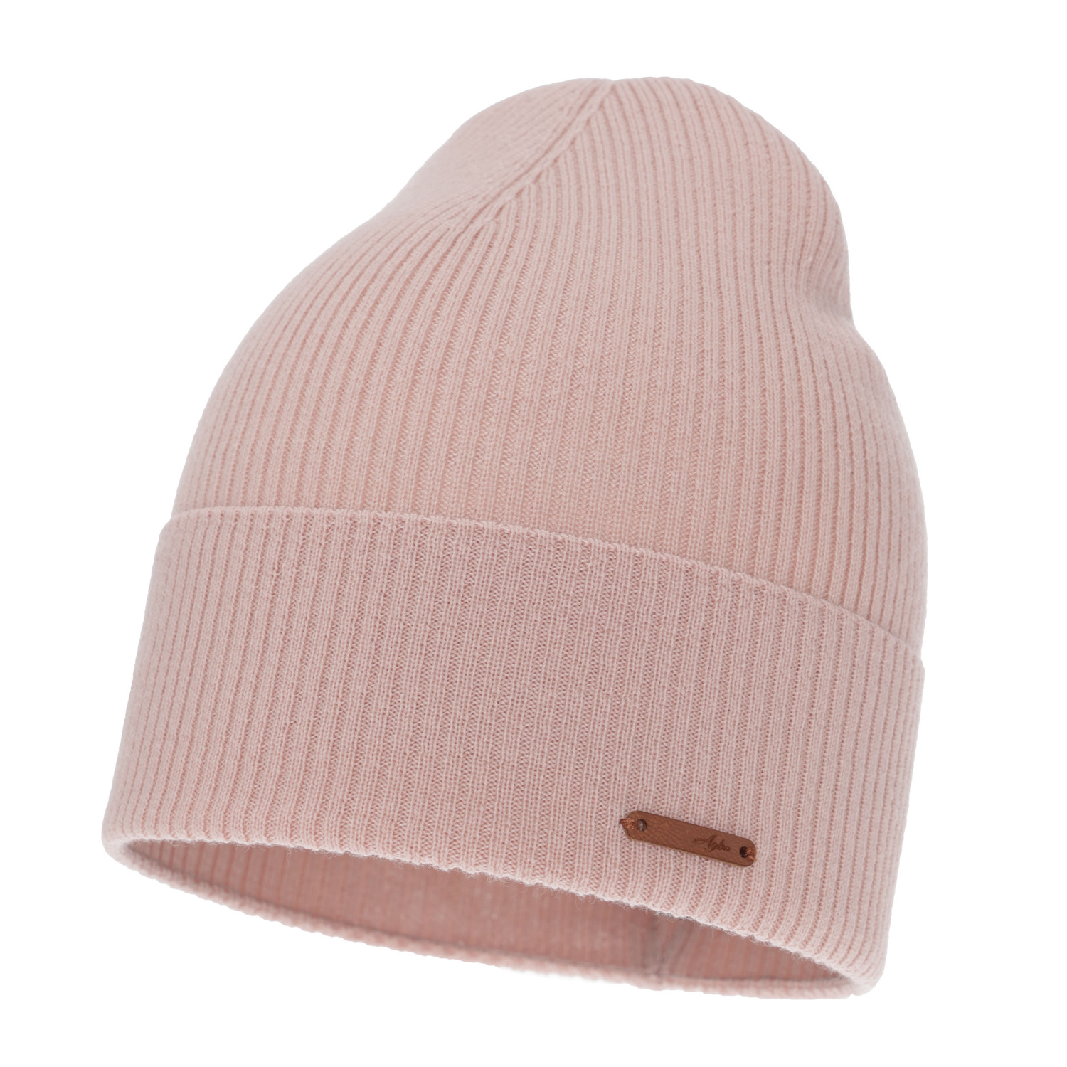 Dames herfst/lente muts, roze, 100% Merino Wol, Flerra