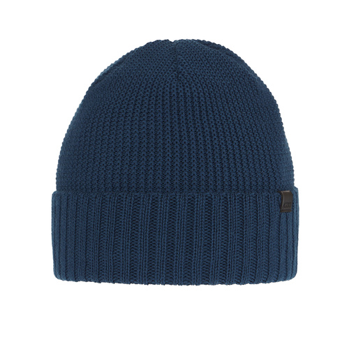 Bonnet d'hiver homme, bleu, avec laine mérinos, Sewer