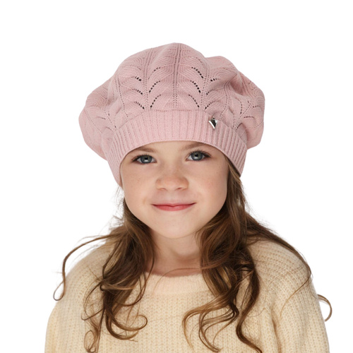 Beret automne/printemps fille, rose, Alper