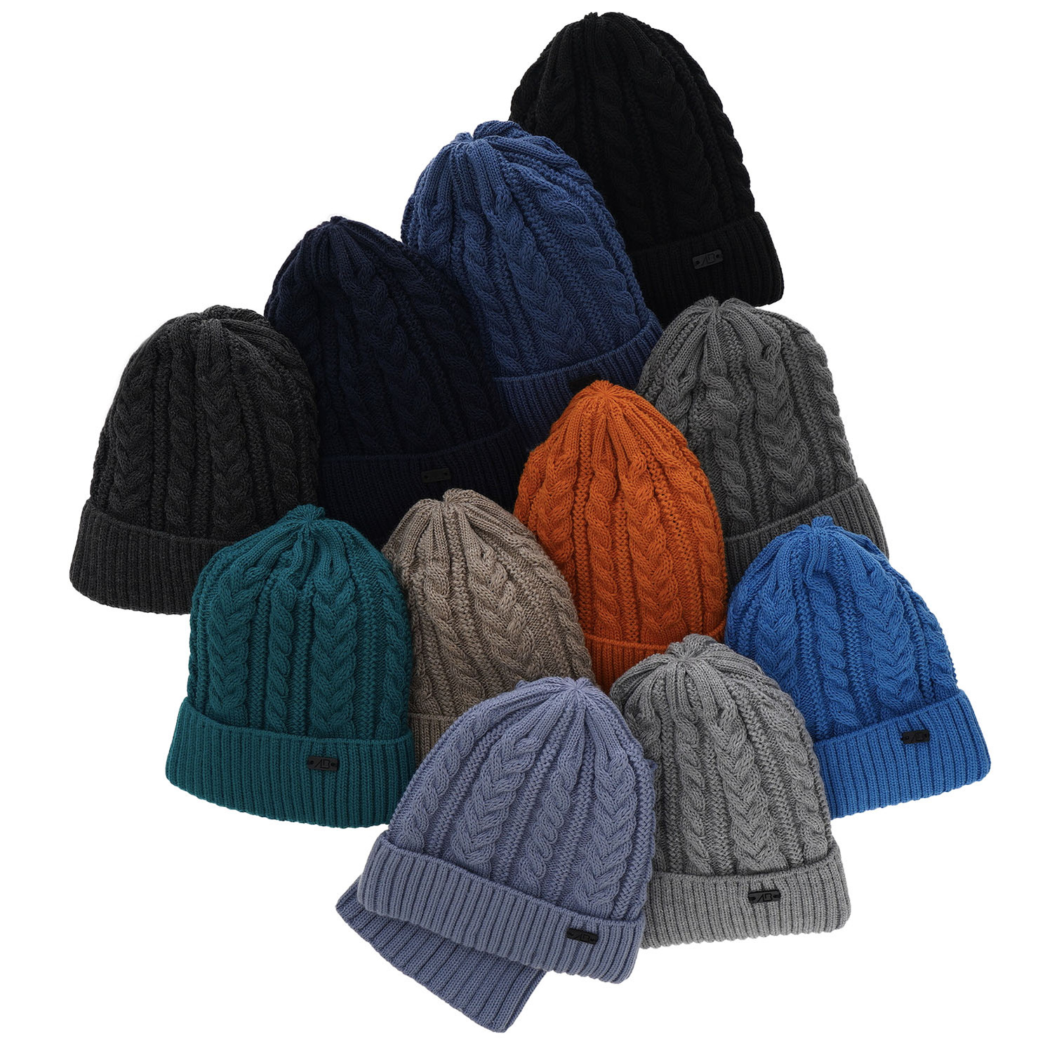 Ensemble d'hiver garçon: bonnet et snood, orange, Avec pompon, Colins