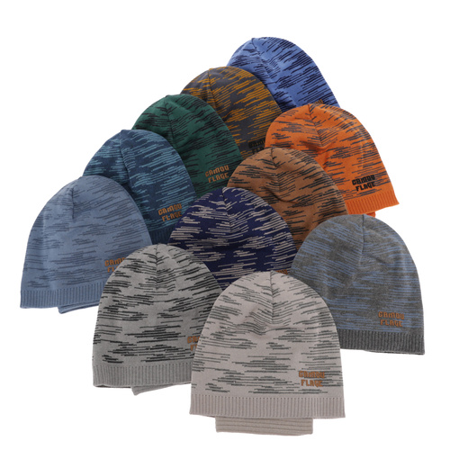 Ensemble automne/printemps garçon: bonnet et snood, met katoen, orange, avec pompon, Carter