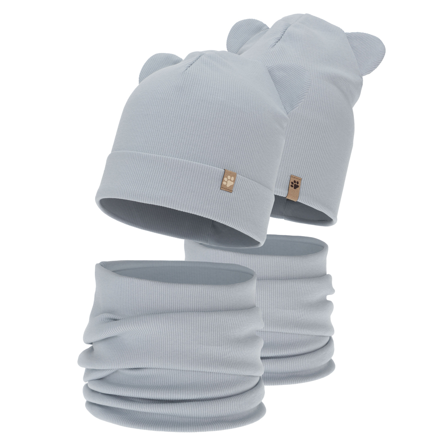 Jongens herfst/lente set (muts en buissjaal), grijs, Farim