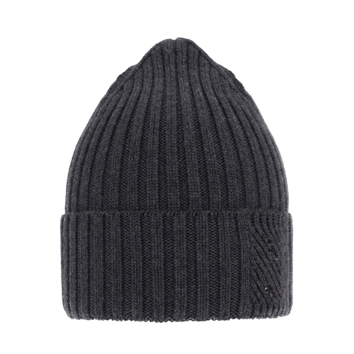 Bonnet d'hiver femme, gris, avec laine mérinos, Ariga