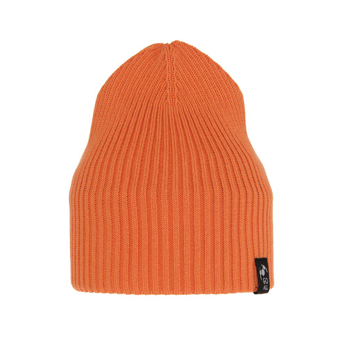 Bonnet automne/printemps garçon, met katoen, orange, Avec pompon, Lenis