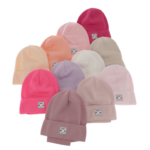 Ensemble automne/printemps fille: bonnet et snood, met katoen, rose clair, Mersila