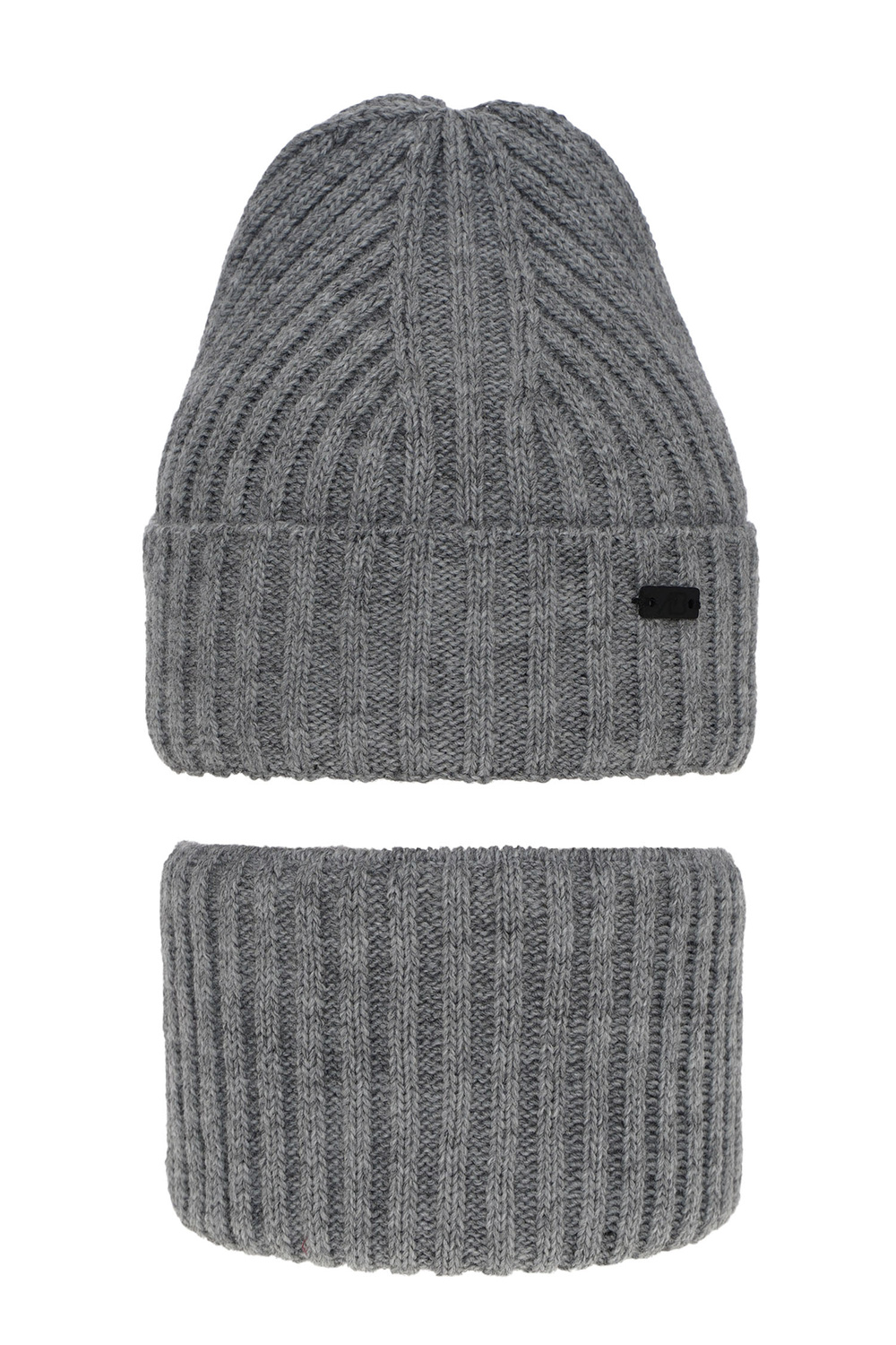 Jongens winter set muts en sjaal, grijs, Zeno