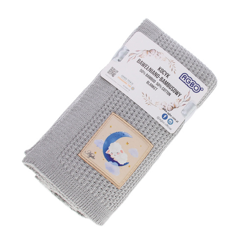 Bamboe-katoenen deken voor baby, herfst/lente, grijs, delicaat, Bambini