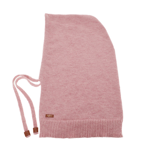 Dames winter bivakmuts, roze, met merinowol, Elizabeth