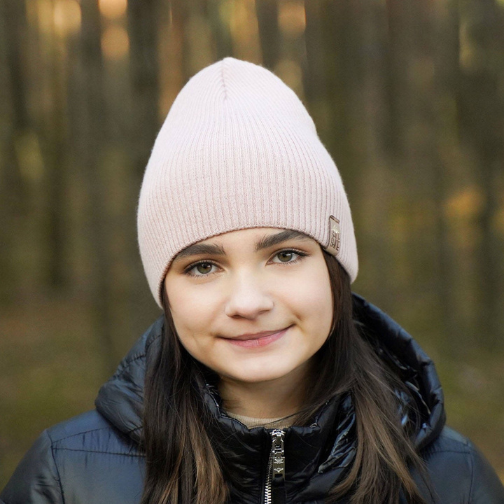 Meisjes wintermuts, roze, Elvina