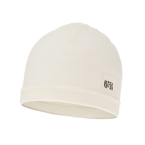 Beret automne/printemps garçon, crème, avec broderie, Niki