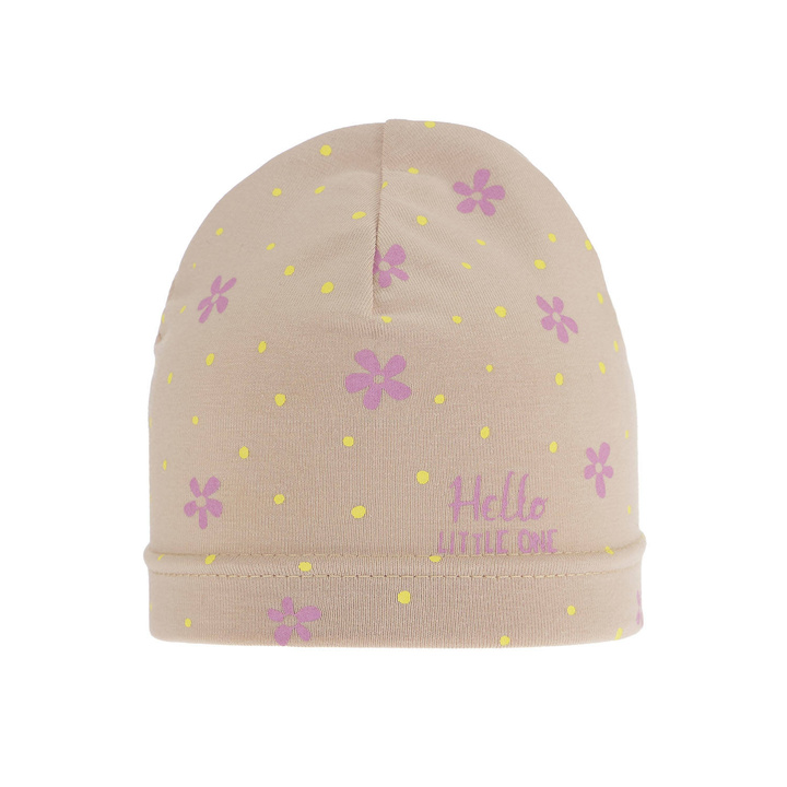 Bonnet automne/printemps fille, beige, en coton, Nila