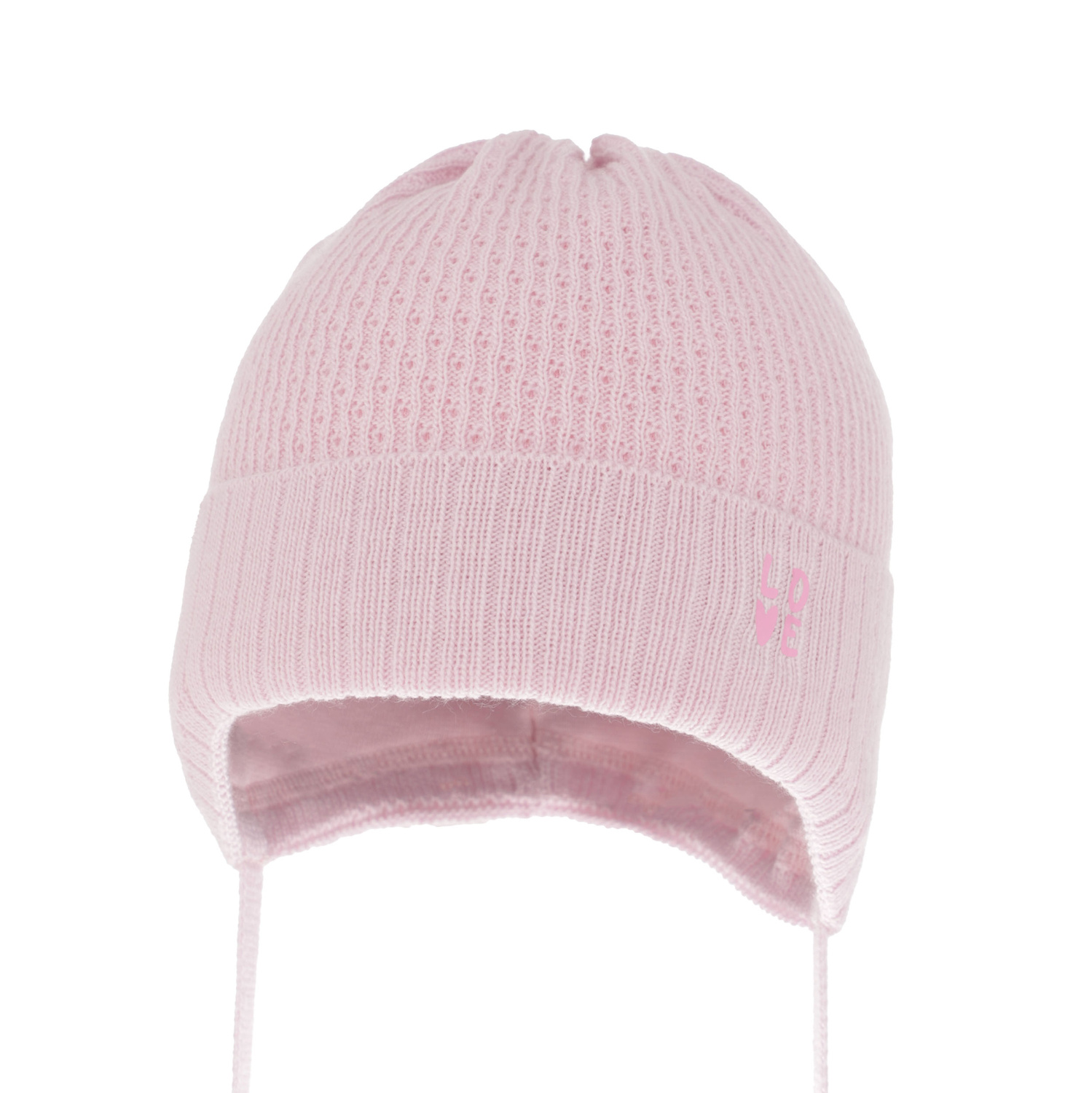 Bonnet automne/printemps fille, lilas, avec liens, ajouré, Camilla